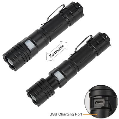 China 2021 New Camping 900 Lumen USB Rechargeable Flashlight With Hook for sale