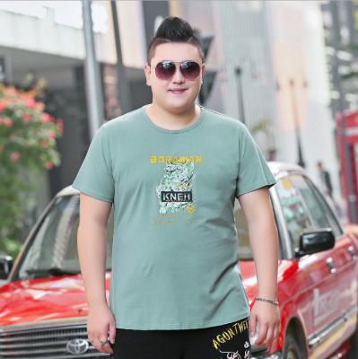 China Plus Size Letter And Lion Print Plus Size Men'S T-shirt Tops Large Size Men'S Short Sleeve T-Shirt for sale