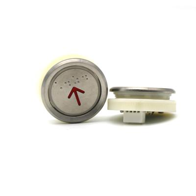 China Elevator Lift Door Passenger Elevator Parts Push Button Switch with Red Light for sale