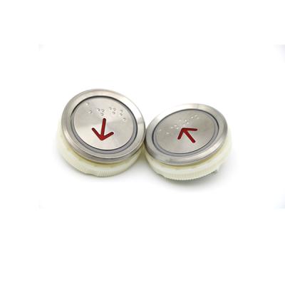 China DC24V Industrial Elevator COP LOP Round Push Button With Braille for sale