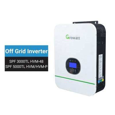 China Hot Sale Growatt 3KW Off Grid Inverter Pure Sine Wave Inverter Single Phase Solar Inverter 350/455/130mm for sale