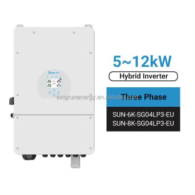 China Deye SUN-10K-SG04LP3 8Kw 10Kw 12KW Three Phase Hybrid Inverter 3 Phase Inverter For Hybrid System 240A 875*590*425mm for sale