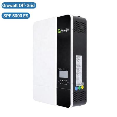 China Hot Sale Growatt Solar Power Inverter SPF 5000 ES Off Grid MPPT 5000w 48v 5kw Solar Inverter 485*330*135mm for sale