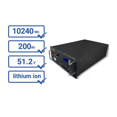 China HaiLei Lithium Battery 51.2v Lifepo4 4000 Cycle 200Ah 10240Wh Lifepo4 Solar Power Energy Storage Battery Un 38.3 200Ah for sale