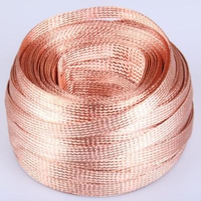 China Overhead Wholesale Flat Copper Braid Electrical Wires Tinned Copper Braided Wire for sale