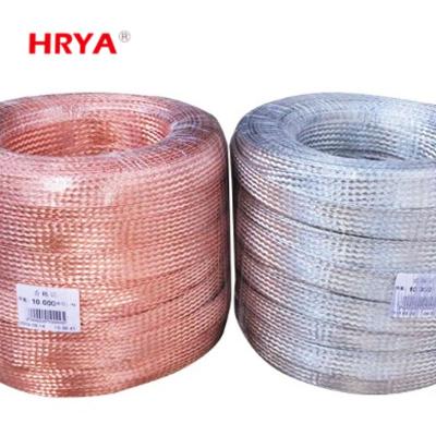 China Rendered Overhead In China Flexible Braid Ground Wire Pure Copper Tinned Large Copper Braid Flexible Copper Braid for sale