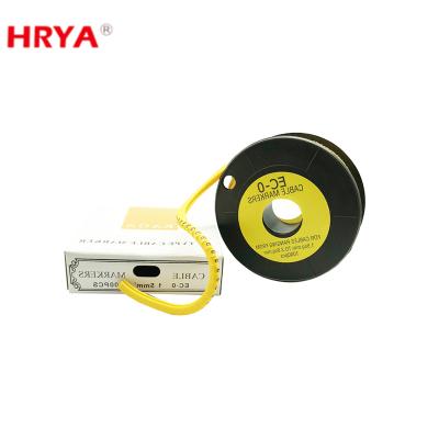 China Insulate Hot Sale Ec-0/1/2/3 PVC Flat Number PVC Tubing Yellow Color PVC Cable Marker for sale