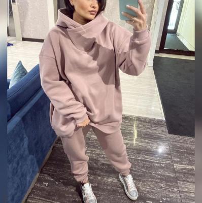 China Fleece Breathable Oversized Jogger Sets Windproof Heavy Cotton Designer Plain Woman Sweatsuit Unisex Custom Seller for sale