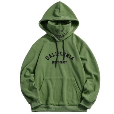 China Lime Green Sweatshirt Mens Hoodies Anti-Wrinkle Facemask Custom Embroidered Mens Fleece Hoodie Designer Hoodies for sale