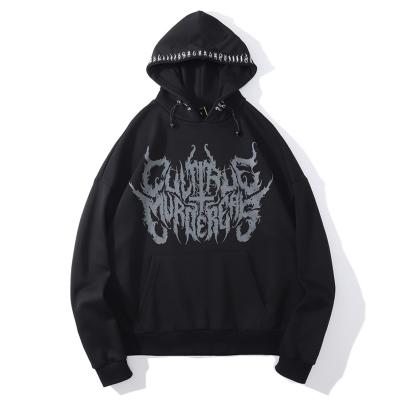 China Autumn Oversized Hooded Anti-Wrinkle Vintage Embroidery Hoodies Men's Sweatshirt Streetwear Harajuku for sale