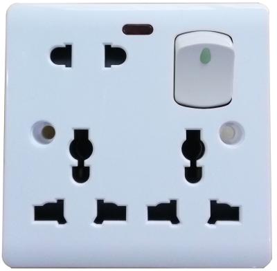 China Good Quality Bangladesh 1gang 8 Pin Residential / General Purpose Dual 13A Universal Socket for sale