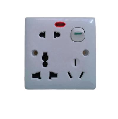 China Residential / General Purpose ABS 6 Pin Wall Multi Socket for sale