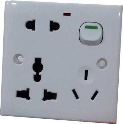 China Universal residential 1gang 8 pin switch socket / multi-purpose market for Bangladesh, Africa, Middle East for sale