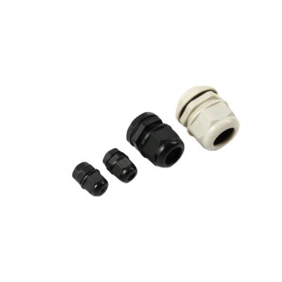 China PAGE size nylon plastic cable gland PG7 nylon plastic gland waterproof cable connector for sale