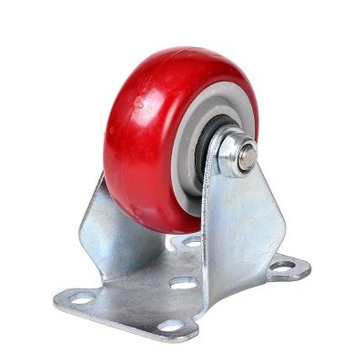 China Synthetic Rubber 3 Inch 4 Inch 5 Inch Claret Red Polyurethane Caster Wheel Grab Wheel Trolley Medium Firewood Stove Wheel for sale