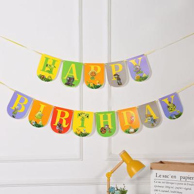 China Animal Lion Elephant Banner Cake Insert Jungle Birthday Flag Cartoon Card Festival Decoration Pick Ornaments Party Supplies for sale