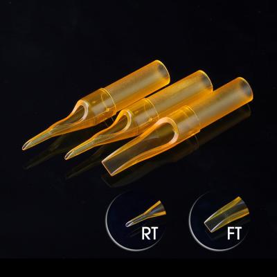 China 50pcs/box Permanent Yellow Disposable Kissure Tattoo Needle Tips For Microblading Tattoo Machine Body Art for sale