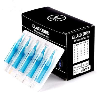 China Kissure 50Pcs Permanent Disposable Tattoo Tips Blue Color Sterile Jet Tip Tattoo Needle Tubes Tattoo Machine Accessories for sale