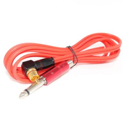 China Tattoo RCA Clip Right Angle Silicone Tattoo Clip Cord Cable RCA Connector Kissure 1.8m Cord For Rotary Cartridge Pen Machine for sale