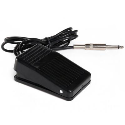 China Plastic Metal Tattoo Foot Pedal Kissure Foot Pedal Tattoo Foot Switch Non-Slip Electric Pedal SPDT Black with Power Cord for Tattoo Power for sale