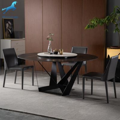 China Wholesale Agglomerated Stone Agglomerated Stone Art 1 Modern Antique Dining Table 4 Chairs Black Color Dining Table Agglomerated Stone for sale