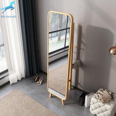 China Hot Sale Modern Simple Practical Solid Wood Log Color Furniture Home Fitting Solid Wood Mirror for sale