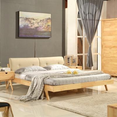 China Factory direct double bed bedroom furniture 150cm comfortable modern comfortable queen size wooden frame with factory price for sale