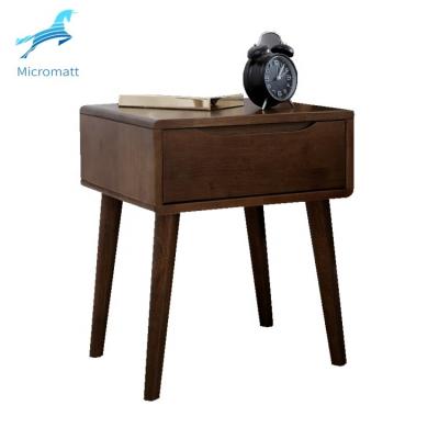 China Wholesale Simple Strong Bedroom Furniture Solid Wood Brown Color Solid Wood Wooden Nightstand In Stock for sale