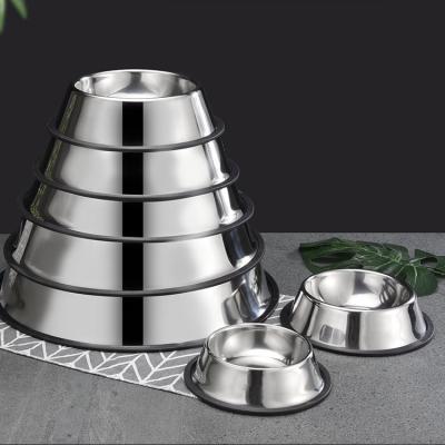 China Small non-automatic low price dog and cat pet feeding bowl stainless steel bowl turned metal bowl for pet for sale