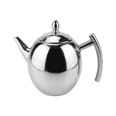 China Sustainable Induction Classic Stainless Steel Teapot Metal Teapots Chinese Kettle Teapot for sale