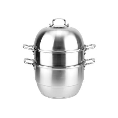 China Viable Wholesale High Quality Stainless Steel Soup 2 Layers And Stock Pots Large Soup Boiling Pan for sale