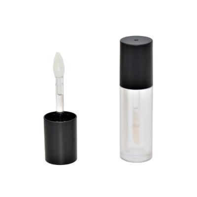 China Lip Gloss Cosmetic Packaging Tubes With Wands Logo Matte Black Lip Gloss Tube 3ml Private Label Lip Gloss Tube for sale