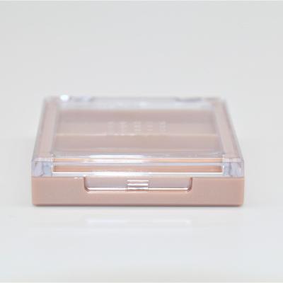 China Recyclable Empty Custom Color Eyeshadow Palette Single Compact Blush Case Container Packaging With Transparent Lid for sale