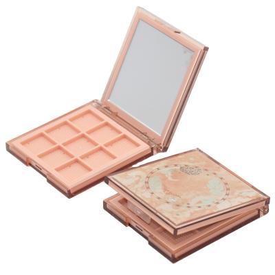 China Factory Recyclable Rectangle Supplier China Plastic Eyeshadow Case For Cosmetic Eyeshadow Container for sale