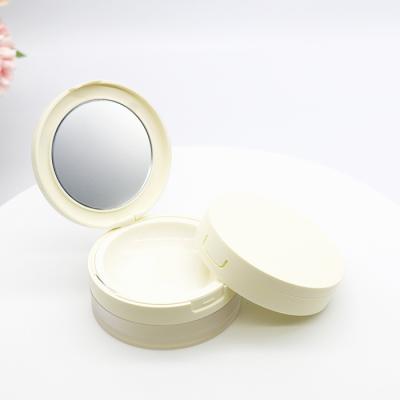 China Fashionable Wholesale Cosmetic Makeup Strainer Mesh Loose Powder Container Packaging With Mirror for sale