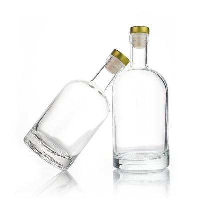 China Wholesale 375ml 12oz Empty Beverage Glass Wine Bottles Whiskey Stock Decanter Liquor Small Glass Wine Bottle For Liquor for sale