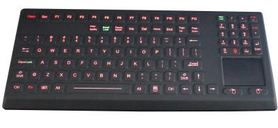 China Teclado hecho excursionismo industrial de la prenda impermeable del silicón con el teclado dominante del ejército del panel táctil 108 en venta