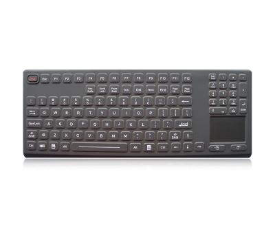 China 108 Tasten wasserdichte Silikon-Industrietastatur medizinische Desktop-Tastatur mit Touchpad zu verkaufen