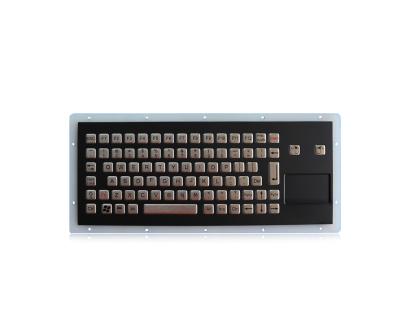 China Industrielle schwarze Tastatur aus Edelstahl mit Touchpad IP65 wasserdichte Plattenmontage zu verkaufen