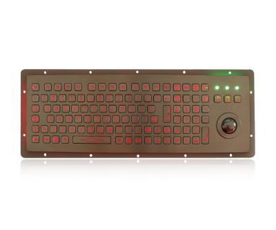 中国 トラックボール バックライトの防水キーボードが付いているIP65産業キーボード 販売のため