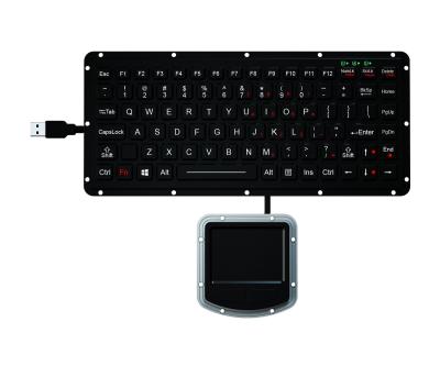 China Teclado militar PS2 USB de la goma de silicona IP67 con el panel táctil 400DPI en venta