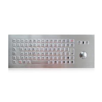 China 84 teclado industrial lavable dominante con el Trackball, teclado del acero inoxidable en venta