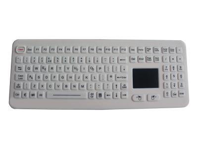 China Wasserdichte medizinische Tastatur 17mA des Silikonkautschuk-PS2 mit Berührungsfläche zu verkaufen