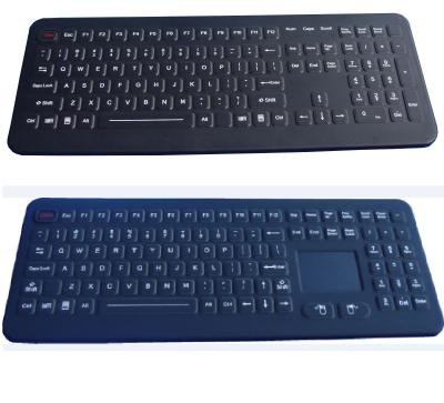 China IP65 106 befestigt schwarze USB kundengebundene ruggedized medizinische Tastatur des Silikonkautschuks zu verkaufen