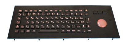 China Teclado rugoso del metal del negro del Trackball en venta