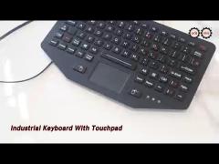 Ruggedized Industrial Keyboard With Touchpad 90 Keys IP65 PS2 / USB Interface