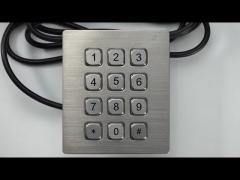 12 Keys Industrial Stainless Steel Metal Numeric Keypad