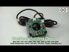 38mm Mechanical Trackball Module With MIL-STD-461G & MIL-STD-810F