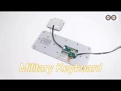 IP65 Silicone Rubber Military Keyboard PS2 USB With 400DPI Touchpad