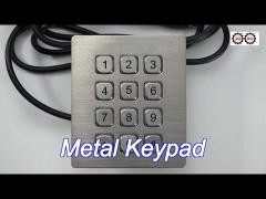 12 Keys Industrial Stainless Steel Keypad Vandal Proof Numeric Keypad For ATM